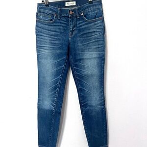 Madewell Blue Skinny Jeans with Distressed‎ Fading 27